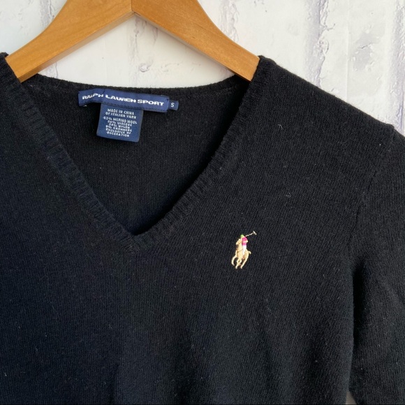 POLO Ralph Lauren 100% Wool VNeck Pullover Sweater - Picture 2 of 3